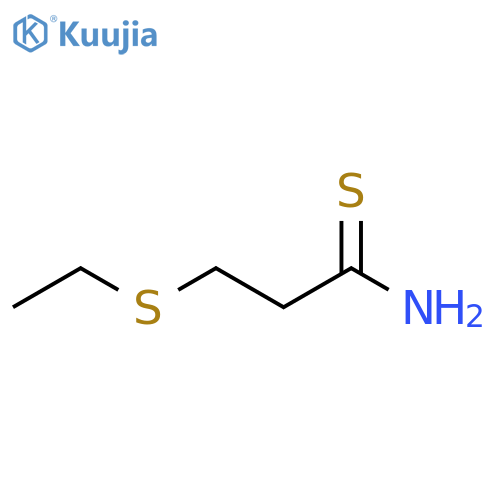 3-(ethylsulfanyl)propanethioamide structure