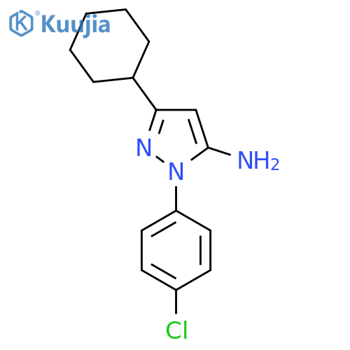 1-(4-Chlorophenyl)-3-cyclohexyl-1H-pyrazol-5-amine structure