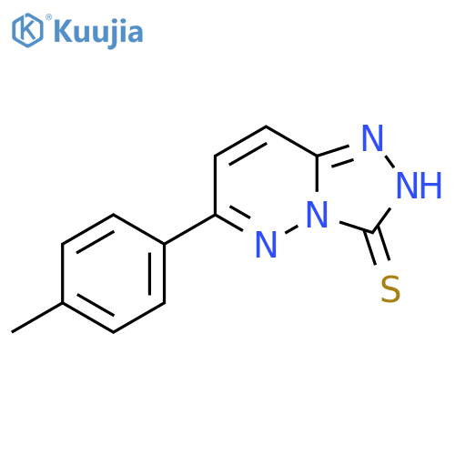 6-(4-methylphenyl)-1,2,4triazolo4,3-bpyridazine-3-thiol structure