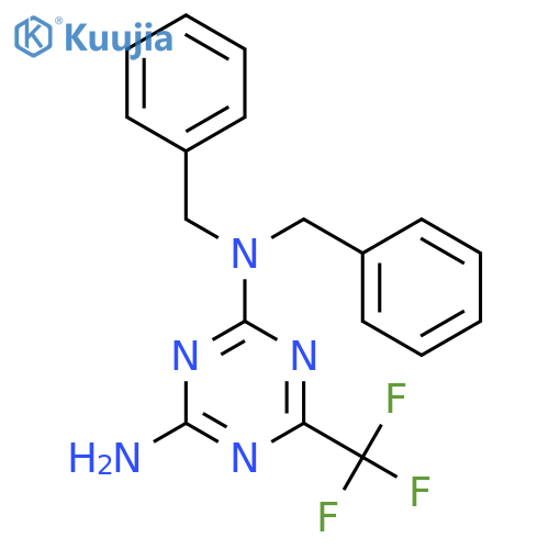 1,3,5-Triazine-2,4-diamine, N,N-bis(phenylmethyl)-6-(trifluoromethyl)- structure