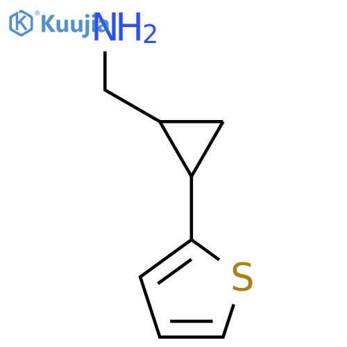 [2-(thiophen-2-yl)cyclopropyl]methanamine structure