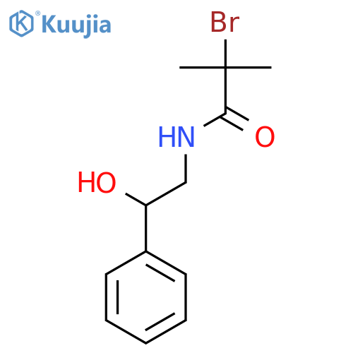 2-Bromo-N-(2-hydroxy-2-phenylethyl)-2-methylpropanamide structure