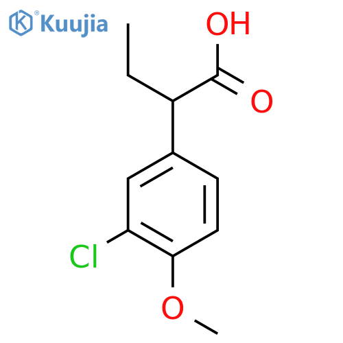 2-(3-chloro-4-methoxyphenyl)butanoic acid structure