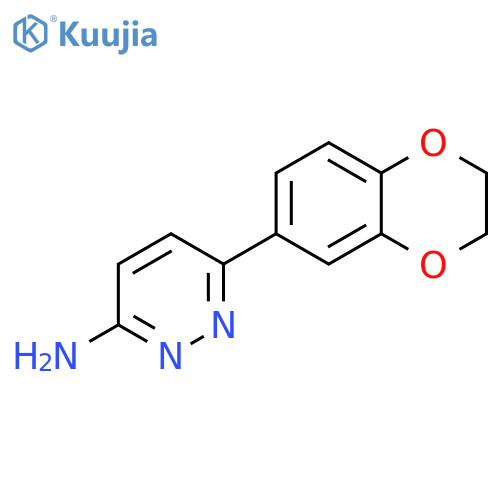 6-(2,3-dihydro-1,4-benzodioxin-6-yl)-3-Pyridazinamine structure