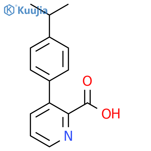 3-[4-(Propan-2-yl)phenyl]pyridine-2-carboxylic acid structure
