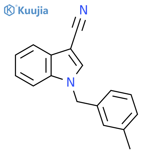1-(3-Methylbenzyl)-1H-indole-3-carbonitrile structure