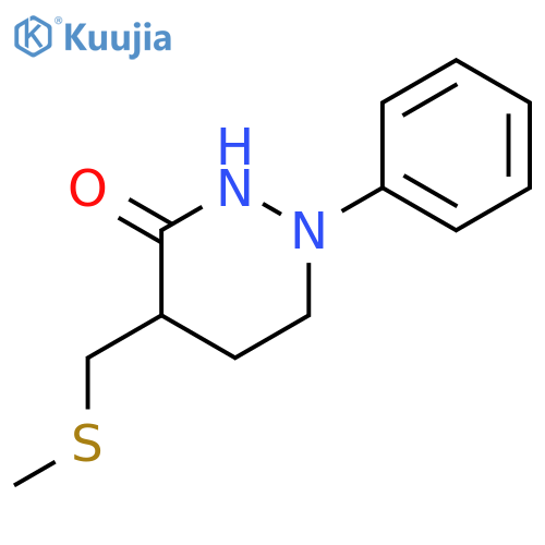 3(2H)-Pyridazinone, tetrahydro-4-[(methylthio)methyl]-1-phenyl- structure