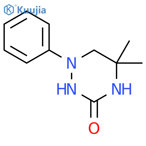 1,2,4-Triazin-3(2H)-one, tetrahydro-5,5-dimethyl-1-phenyl- structure