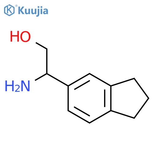 2-amino-2-(2,3-dihydro-1H-inden-5-yl)ethan-1-ol structure