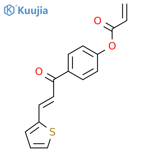 2-Propenoic acid, 4-[1-oxo-3-(2-thienyl)-2-propenyl]phenyl ester structure