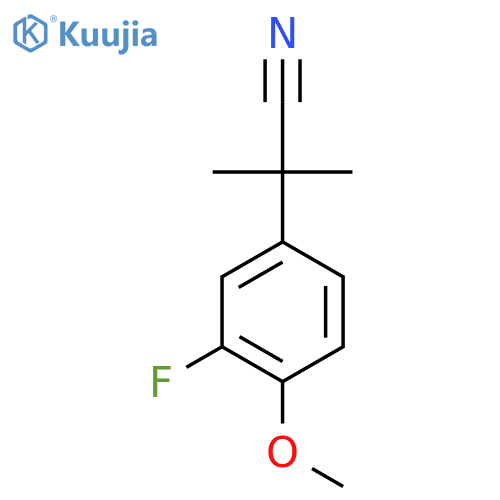 2-(3-fluoro-4-methoxyphenyl)-2-methylpropanenitrile structure