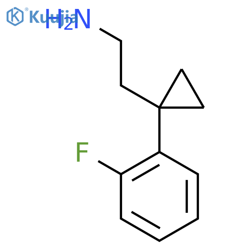 2-1-(2-fluorophenyl)cyclopropylethan-1-amine structure