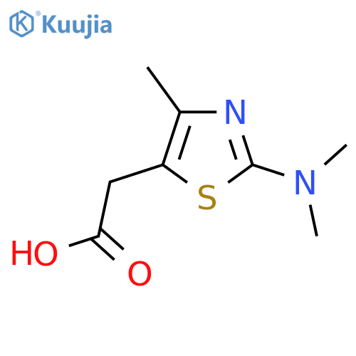 2-2-(dimethylamino)-4-methyl-1,3-thiazol-5-ylacetic acid structure
