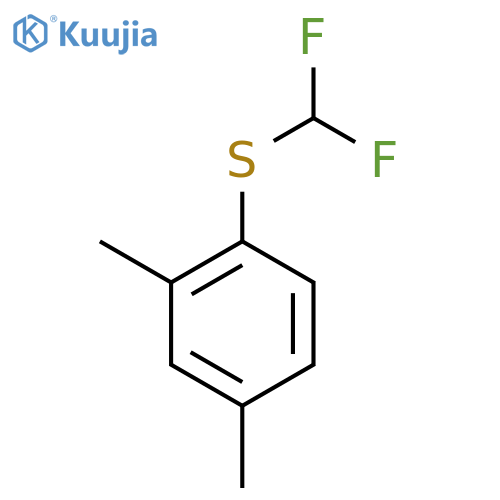 1-(difluoromethyl)sulfanyl-2,4-dimethylbenzene structure
