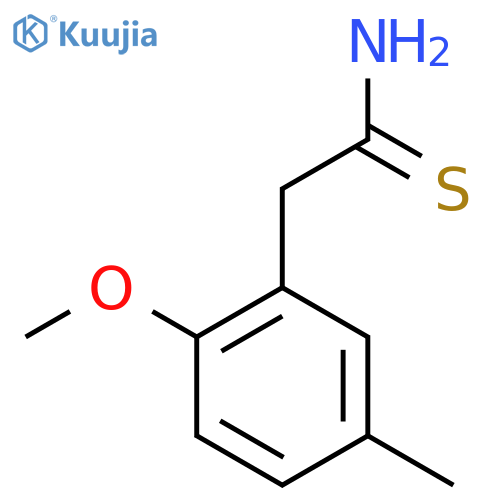 2-(2-methoxy-5-methylphenyl)ethanethioamide structure