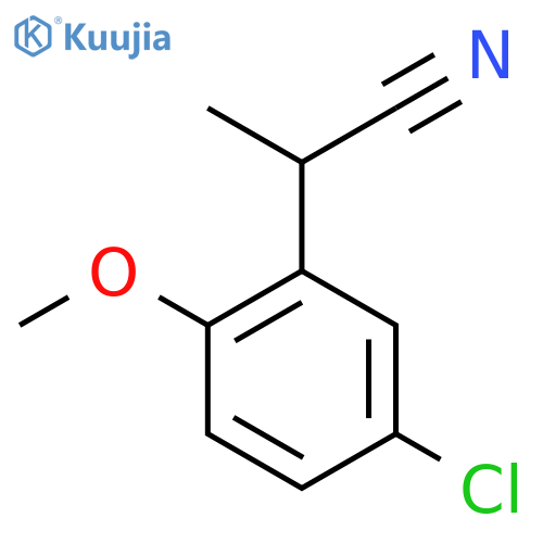 2-(5-chloro-2-methoxyphenyl)propanenitrile structure