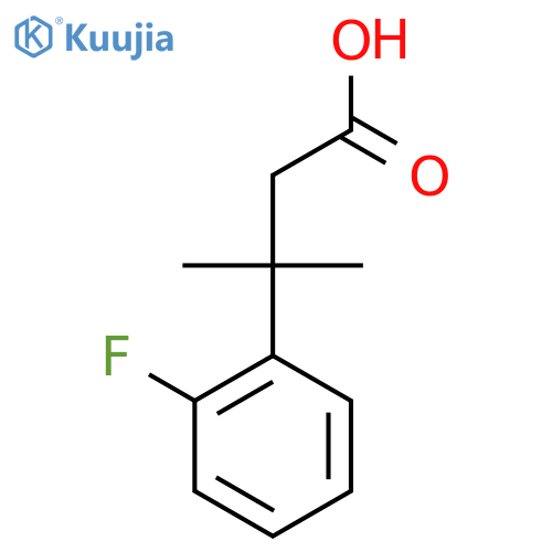 3-(2-Fluorophenyl)-3-methylbutanoic acid structure