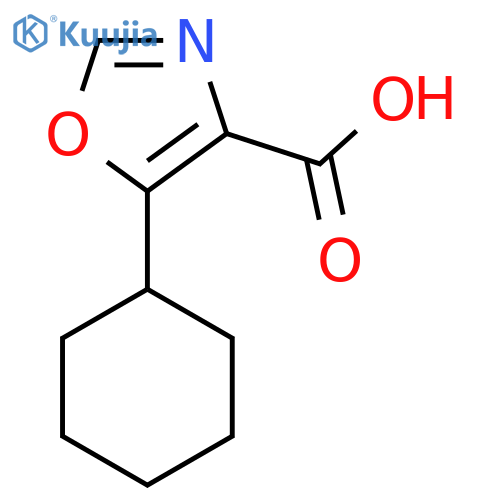 5-cyclohexyl-1,3-oxazole-4-carboxylic acid structure