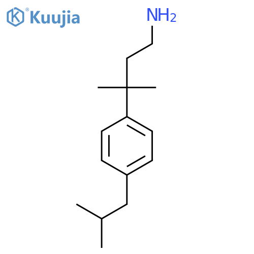 3-methyl-3-4-(2-methylpropyl)phenylbutan-1-amine structure