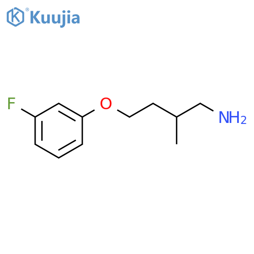 4-(3-fluorophenoxy)-2-methylbutan-1-amine structure