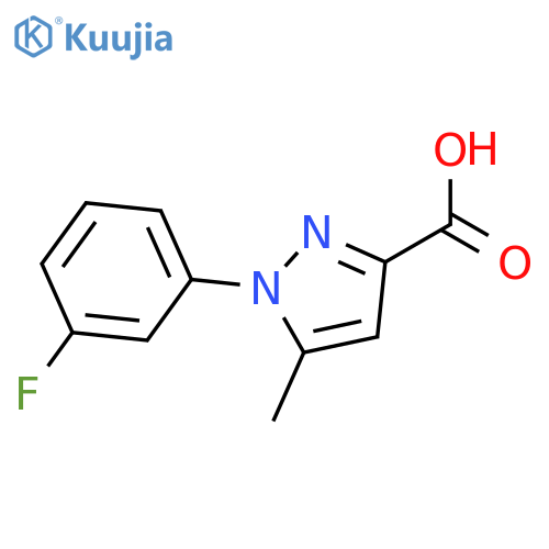 1-(3-fluorophenyl)-5-methyl-1H-pyrazole-3-carboxylic acid structure