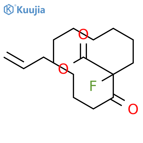 Cyclododecanecarboxylic acid, 1-fluoro-2-oxo-, 2-propenyl ester structure
