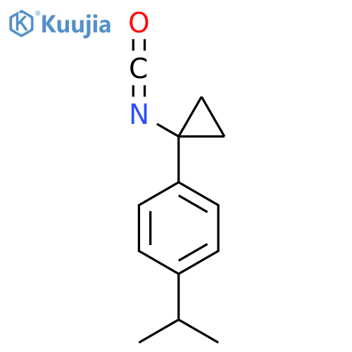 1-(1-isocyanatocyclopropyl)-4-(propan-2-yl)benzene structure