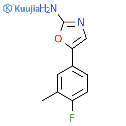 5-(4-Fluoro-3-methylphenyl)-1,3-oxazol-2-amine structure