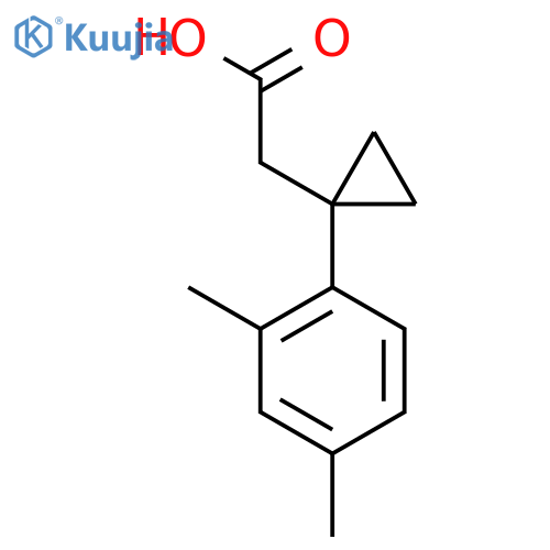 2-1-(2,4-dimethylphenyl)cyclopropylacetic acid structure