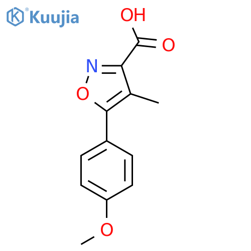 5-(4-methoxyphenyl)-4-methyl-1,2-oxazole-3-carboxylic acid structure