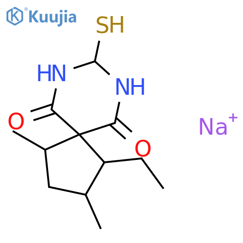 7,9-Diazaspiro[4.5]decane-6,10-dione,1-ethyl-8-mercapto-2,4-dimethyl-, sodium salt (1:?) structure