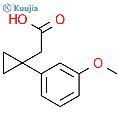 2-1-(3-methoxyphenyl)cyclopropylacetic acid structure