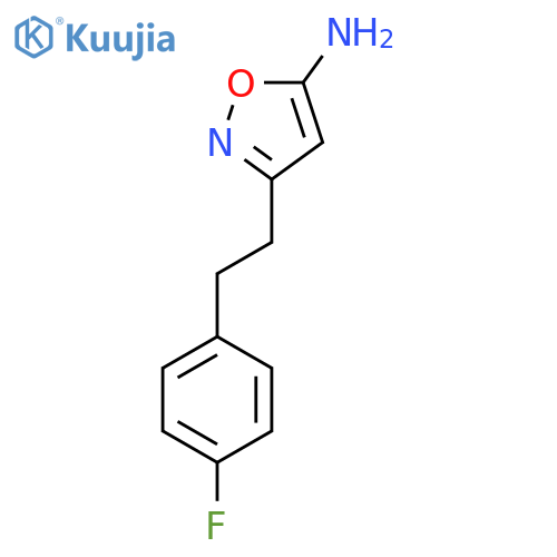 3-2-(4-fluorophenyl)ethyl-1,2-oxazol-5-amine structure