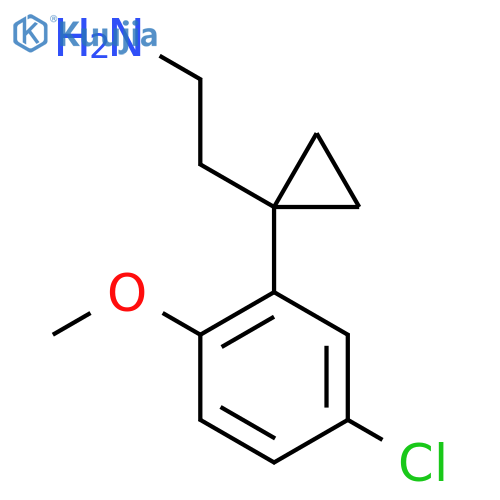 2-1-(5-chloro-2-methoxyphenyl)cyclopropylethan-1-amine structure