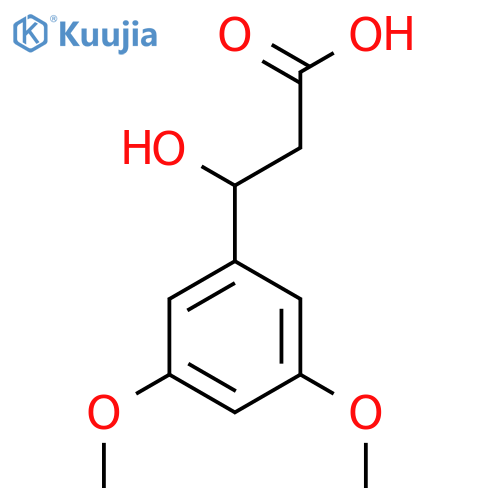 3-(3,5-dimethoxyphenyl)-3-hydroxypropanoic acid structure