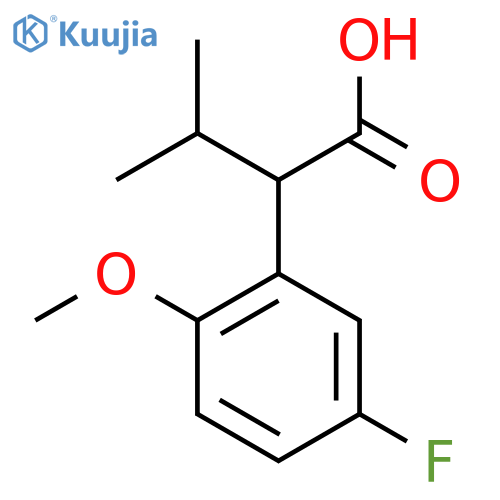 2-(5-Fluoro-2-methoxyphenyl)-3-methylbutanoic acid structure
