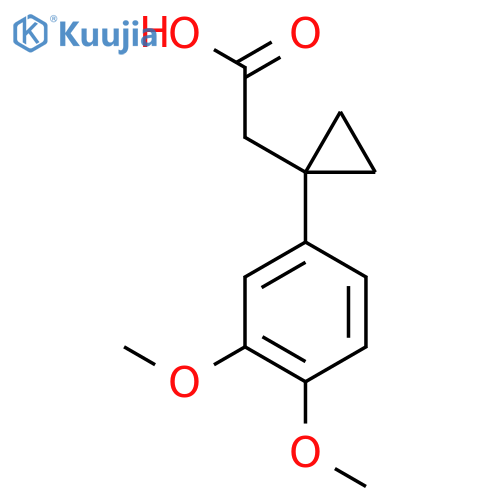 2-1-(3,4-dimethoxyphenyl)cyclopropylacetic acid structure