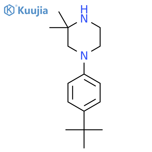 1-(4-Tert-butylphenyl)-3,3-dimethylpiperazine structure