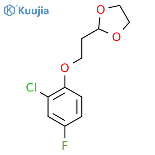 2-(2-(2-Chloro-4-fluorophenoxy)ethyl)-1,3-dioxolane structure