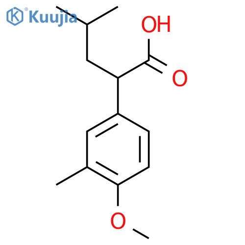 2-(4-methoxy-3-methylphenyl)-4-methylpentanoic acid structure