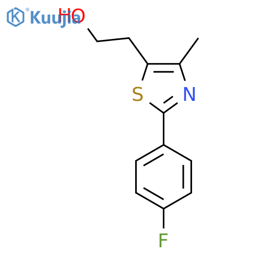 2-[2-(4-Fluorophenyl)-4-methyl-1,3-thiazol-5-yl]ethan-1-ol structure