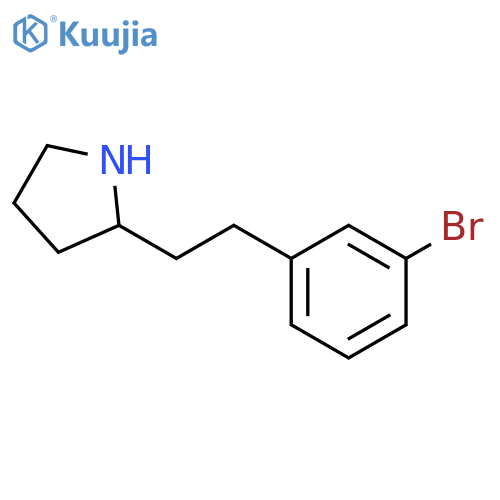 2-2-(3-bromophenyl)ethylpyrrolidine structure