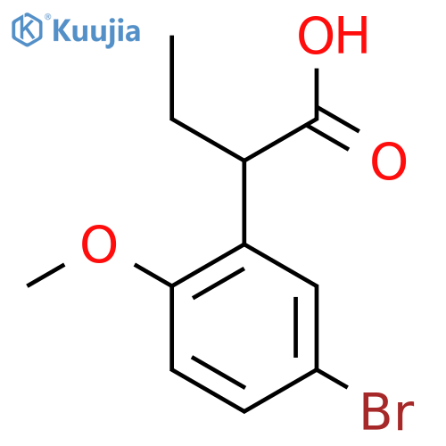 2-(5-bromo-2-methoxyphenyl)butanoic acid structure