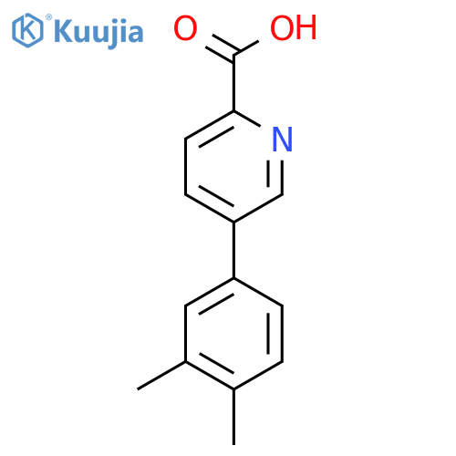 5-(3,4-Dimethylphenyl)pyridine-2-carboxylic acid structure