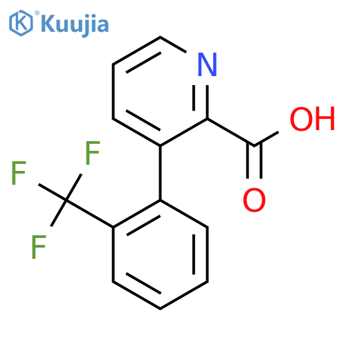3-(2-Trifluoromethylphenyl)picolinic acid structure