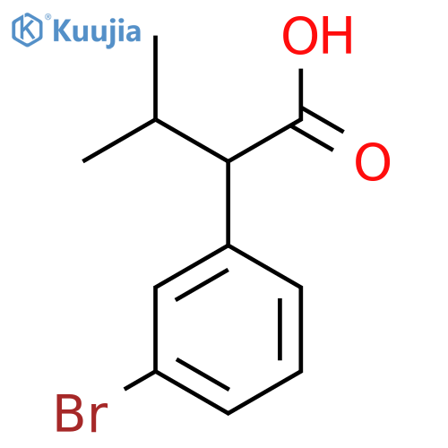 2-(3-Bromophenyl)-3-methylbutanoic acid structure