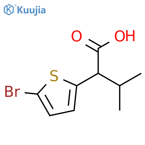 2-(5-bromothiophen-2-yl)-3-methylbutanoic acid structure