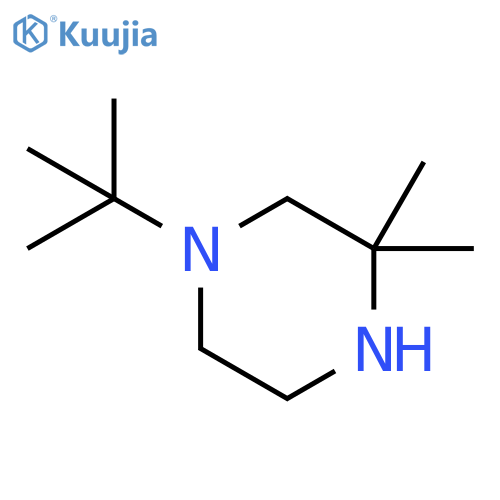 1-tert-butyl-3,3-dimethylpiperazine structure