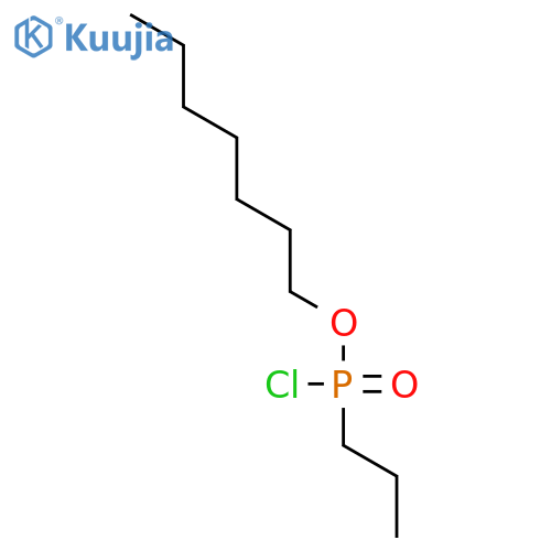 Phosphonochloridic acid, propyl-, heptyl ester structure