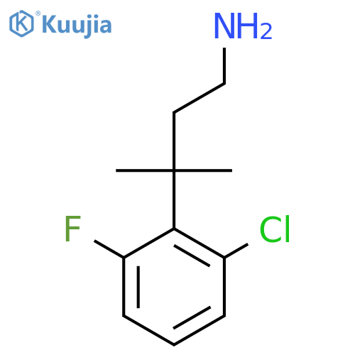 3-(2-chloro-6-fluorophenyl)-3-methylbutan-1-amine structure